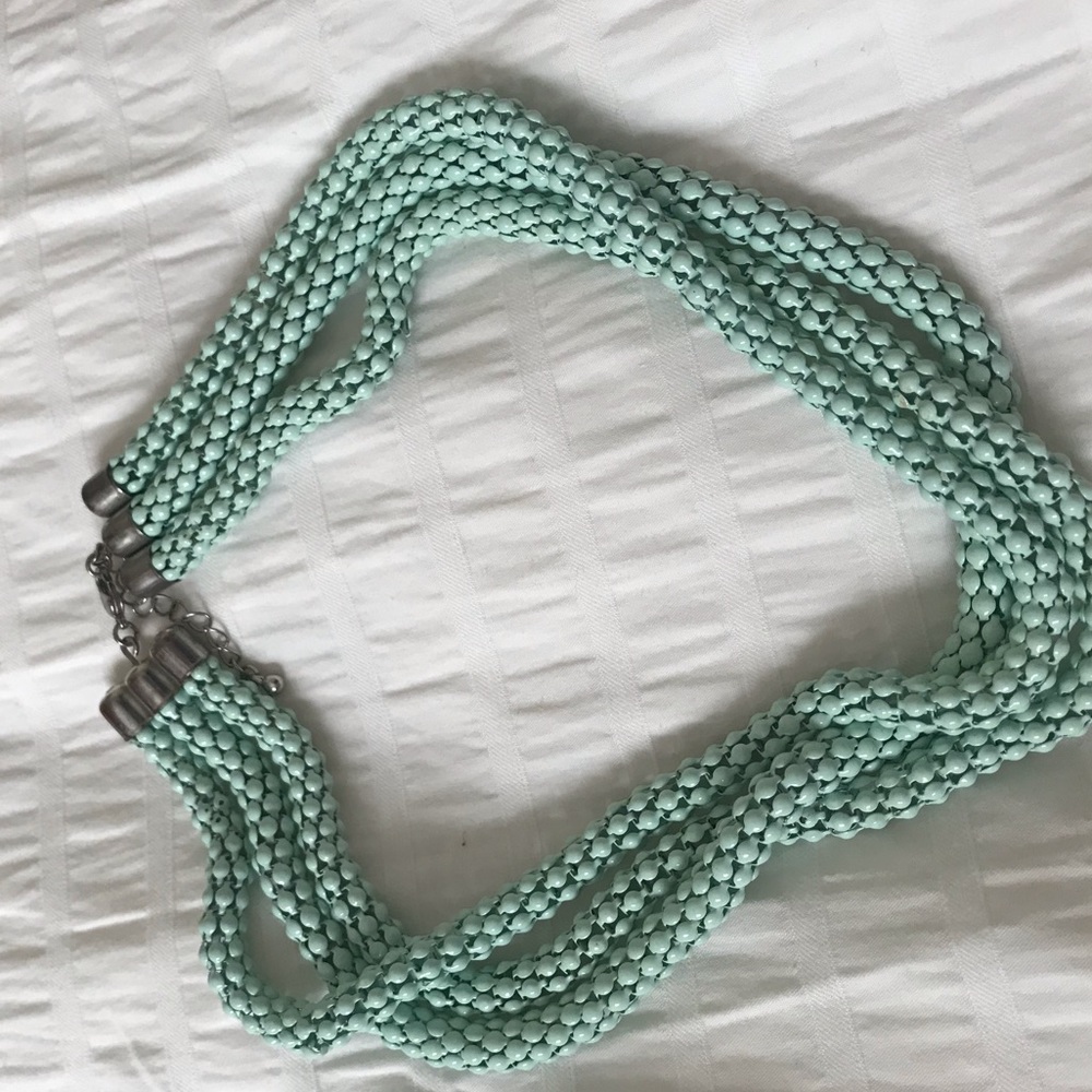 Teal turquoise necklace